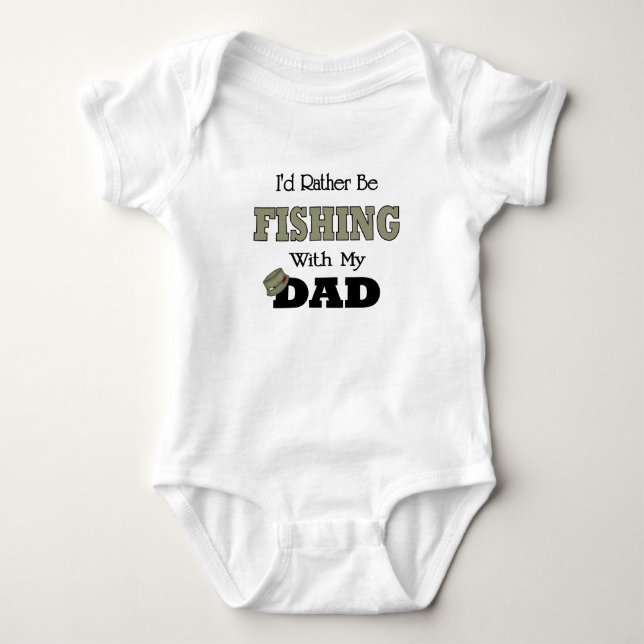 Jag skulle hellre fiska med Pappa T-shirt (Framsida)
