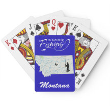 Jag skulle hellre fiska montan Bicycle Spelkort