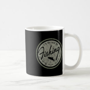 Jag skulle hellre fiska! Retro Kaffemugg