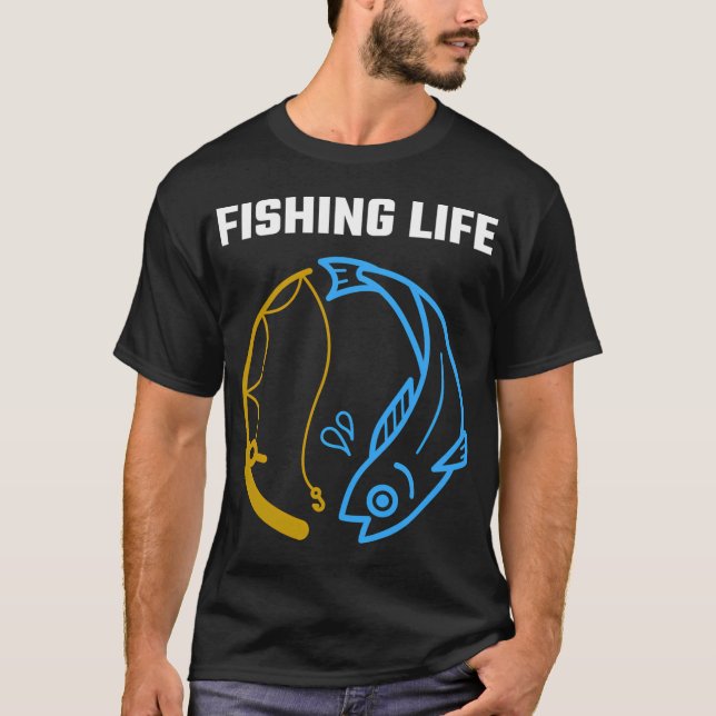Jag skulle hellre fiska t shirt (Framsida)