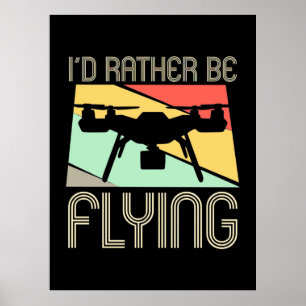 Jag skulle hellre flyga drake poster