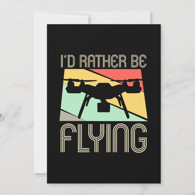 Jag Skulle Hellre Flyga Drönare Inbjudningar (Framsida)