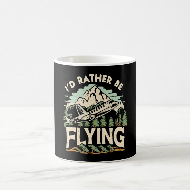 Jag skulle hellre flyga. Flygplan Kaffemugg (Center)