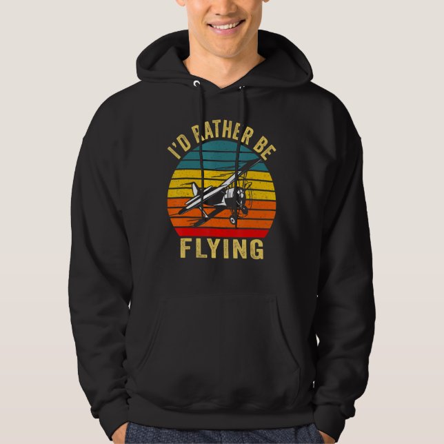 Jag skulle hellre flyga med flygplanet Pilot för V Hoodie (Framsida)