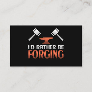 Jag skulle hellre glömma Blacksmith Forge Hammer Visitkort