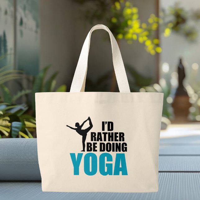 Jag skulle hellre göra Yoga Jumbo Tygkasse (Skapare uppladdad)