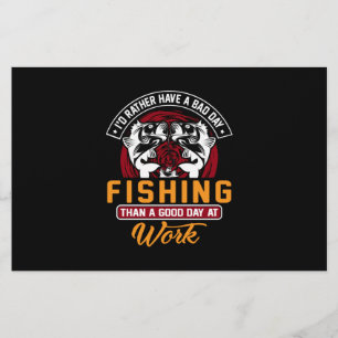 Jag skulle hellre ha ett dåligt dagligt fiske brevpapper