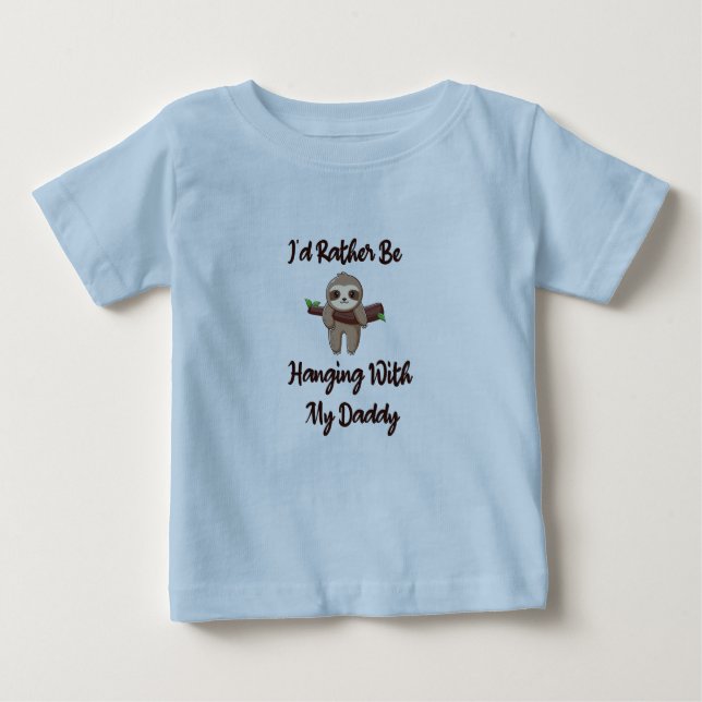 Jag skulle hellre hänga med min pappa baby dovhjor t shirt (Framsida)