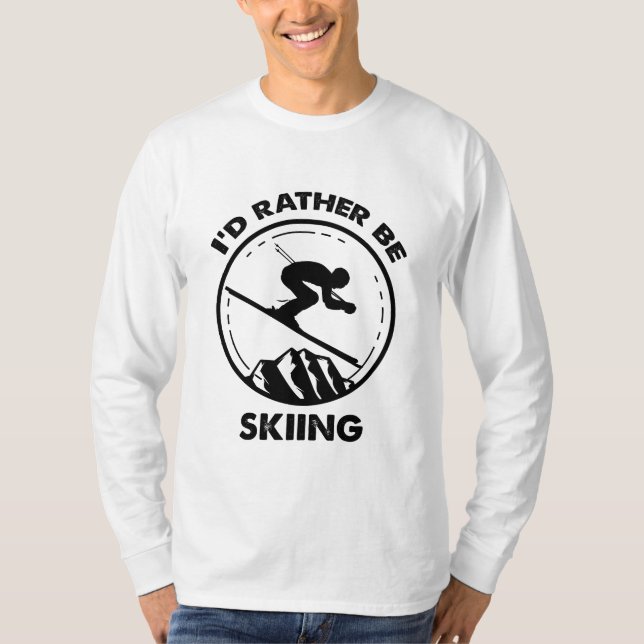 Jag skulle hellre hoppa, lätt distraherad av Skiin T Shirt (Framsida)