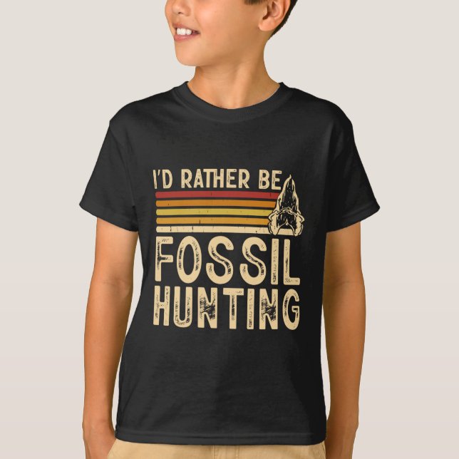 Jag skulle hellre jaga Fossil T Shirt (Framsida)