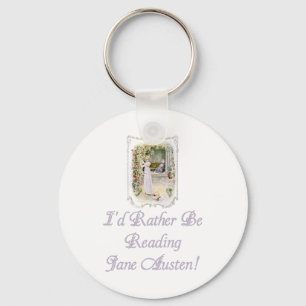 Jag skulle hellre läsa Jane Austen! Nyckelring