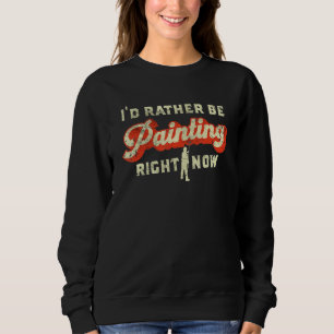 Jag Skulle Hellre Måla Just Nu Retro Husfärg T Shirt