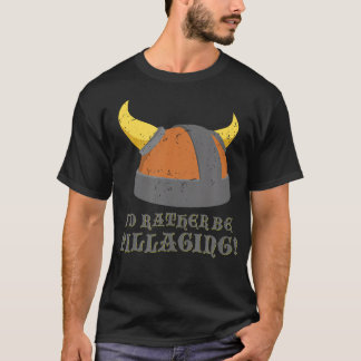 Jag skulle hellre pilling Viking Helmet Norse T Shirt