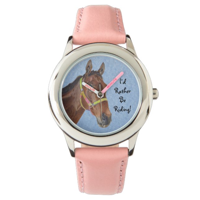 Jag skulle hellre rida! Häst Armbandsur (Framsida)