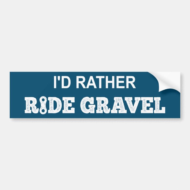 Jag skulle hellre Ride Gravel Bildekal (Framsidan)