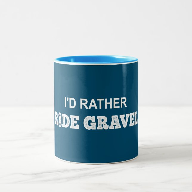 Jag skulle hellre Ride Gravel Två-Tonad Mugg (Center)