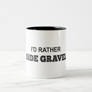 Jag skulle hellre Ride Gravel Två-Tonad Mugg