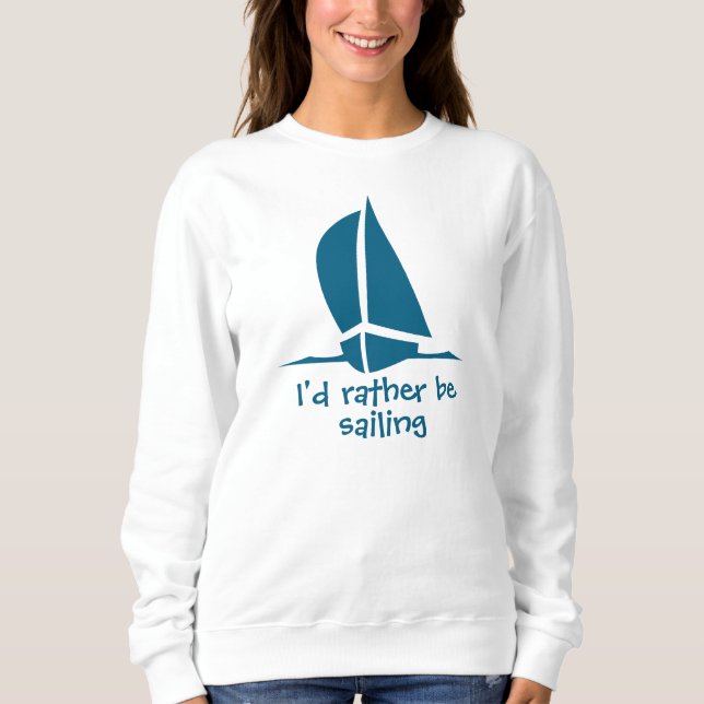 Jag skulle hellre segla. En skjorta för sjömannen. Tee (Framsida)