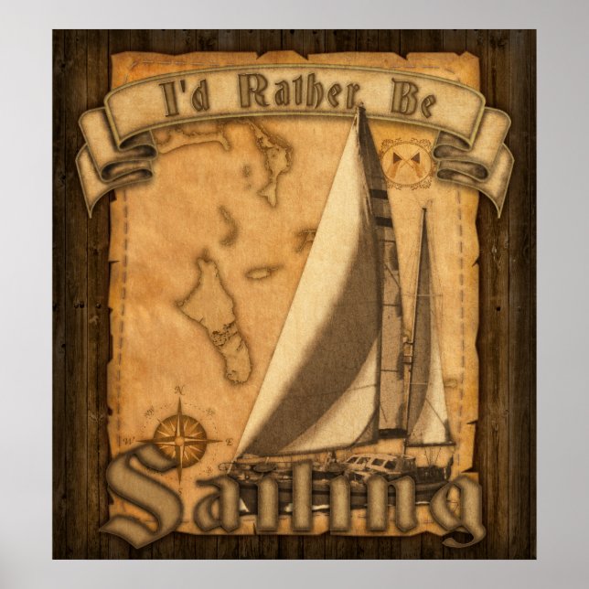 Jag skulle hellre segla poster (Framsidan)