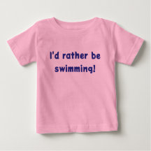 Jag skulle hellre simma! MER-BABY T-Shirt