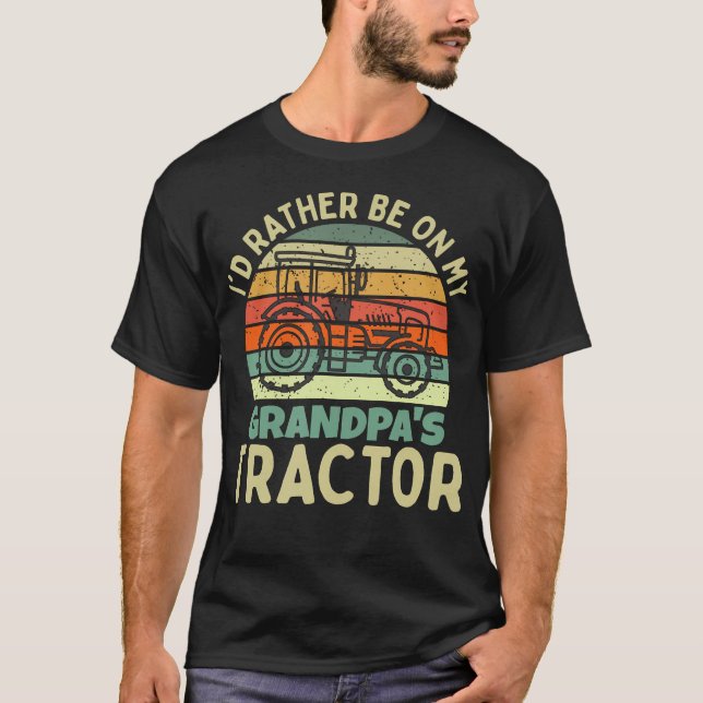 Jag Skulle Hellre Sitt På Min Farfars Traktor T Shirt (Framsida)