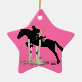 Jag skulle hellre skämma! Häst Julgransprydnad Keramik