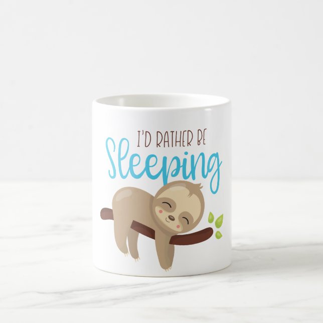 Jag skulle hellre skjuta Baby Sloth Kaffemugg (Center)