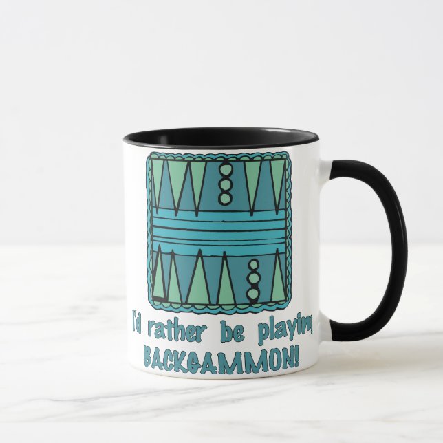 Jag skulle hellre spela Backgammon Mugg och Steins (Höger)