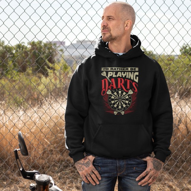 Jag skulle hellre spela mördare - Sarkastic Dart H Hoodie (Skapare uppladdad)