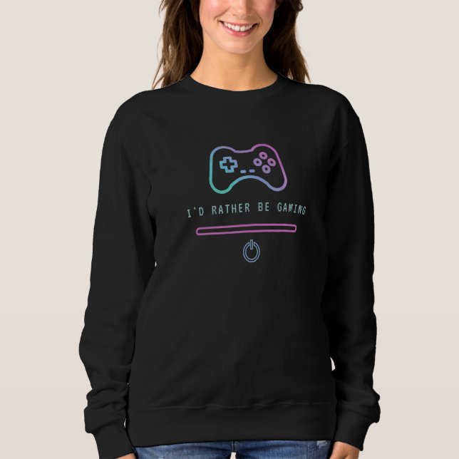 Jag skulle hellre spela spel för Boy & Girl. T Shirt (Framsida)