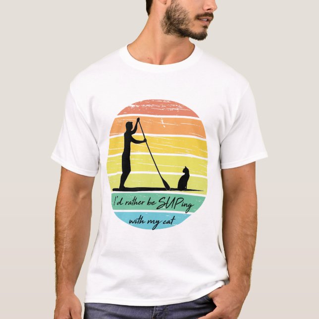 Jag skulle hellre supa med mitt kattsup. t shirt (Framsida)