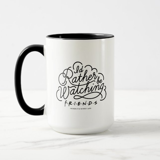 Jag skulle hellre titta på FRIENDS™ manus 2 Mugg (Vänster)