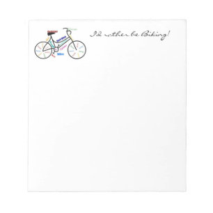 Jag skulle hellre titta på Motivational Ord Cycle Anteckningsblock