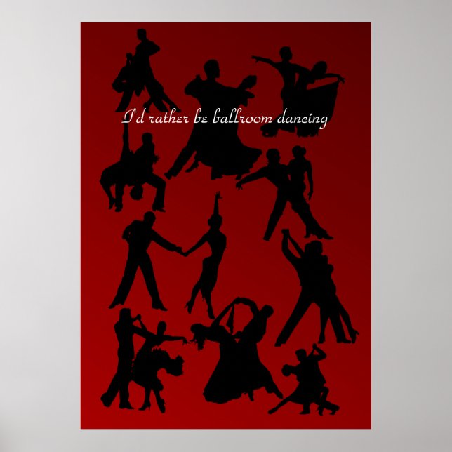 Jag skulle hellre vara Ballroom Dancing Poster (Framsidan)