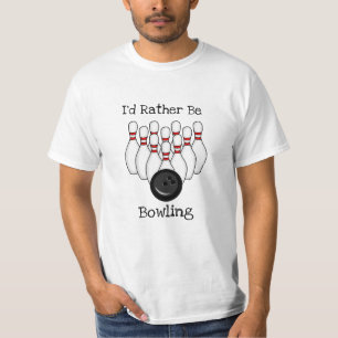 Jag skulle hellre vara Bowling T Shirt