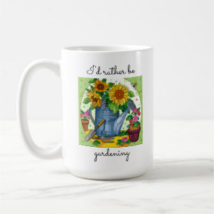 Jag skulle hellre vara ! Cute blommigt Coffee Mugg