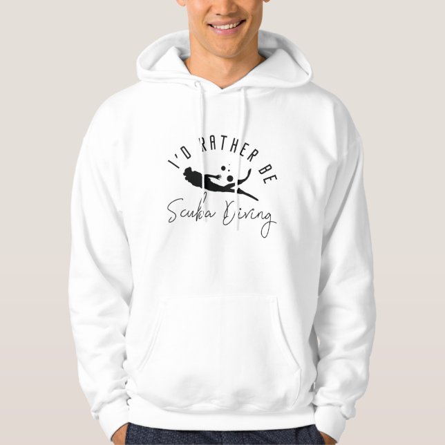 Jag skulle hellre vara Dyka Hoodie (Framsida)