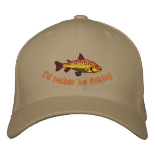 Jag skulle hellre vara en fiskekarta broderad keps