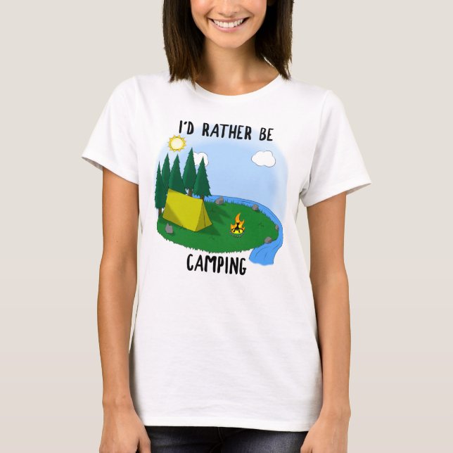 Jag skulle hellre vara en kampanj - ljus t shirt (Framsida)