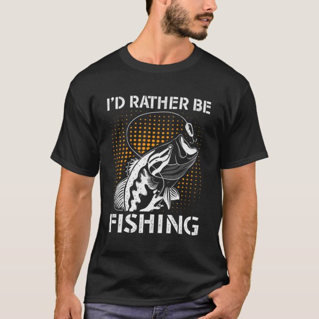 Jag skulle hellre vara fiskare i Älskare T Shirt (Framsida)