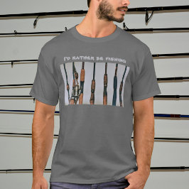 Jag skulle hellre vara fiskedödor och Reel Photogr T Shirt