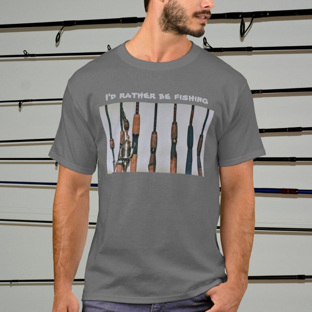 Jag skulle hellre vara fiskedödor och Reel Photogr T Shirt (Skapare uppladdad)