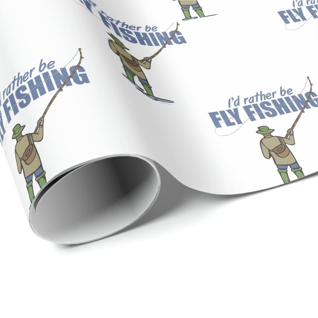 Jag skulle hellre vara Flygfiske Presentpapper (Rullad Hörn)