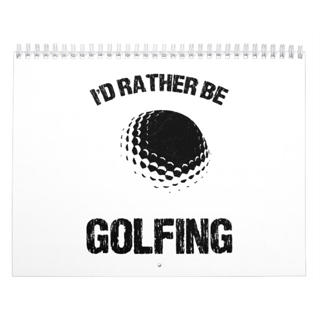 Jag skulle hellre vara golfing kalender (Omslag)