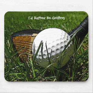 Jag skulle hellre vara Golfing Mousepad Musmatta