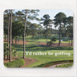 "Jag skulle hellre vara golfing!" Muspets Musmatta