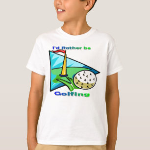 Jag skulle hellre vara golfing t shirt