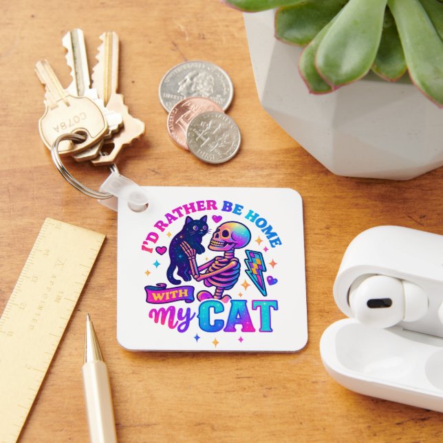 Jag skulle hellre vara hemma... nyckelring (Skrivbord)