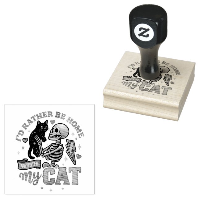 Jag skulle hellre vara hemma... stämpel (Stämplad)