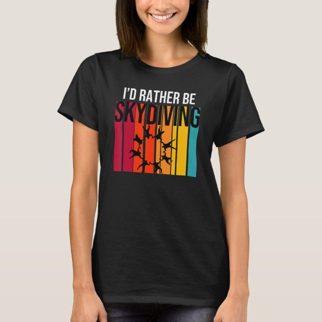 Jag skulle hellre vara Himlar Diving T Shirt (Framsida)